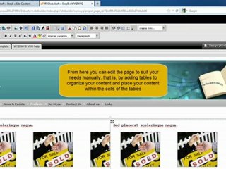 using layout templates in rvsitebuilder