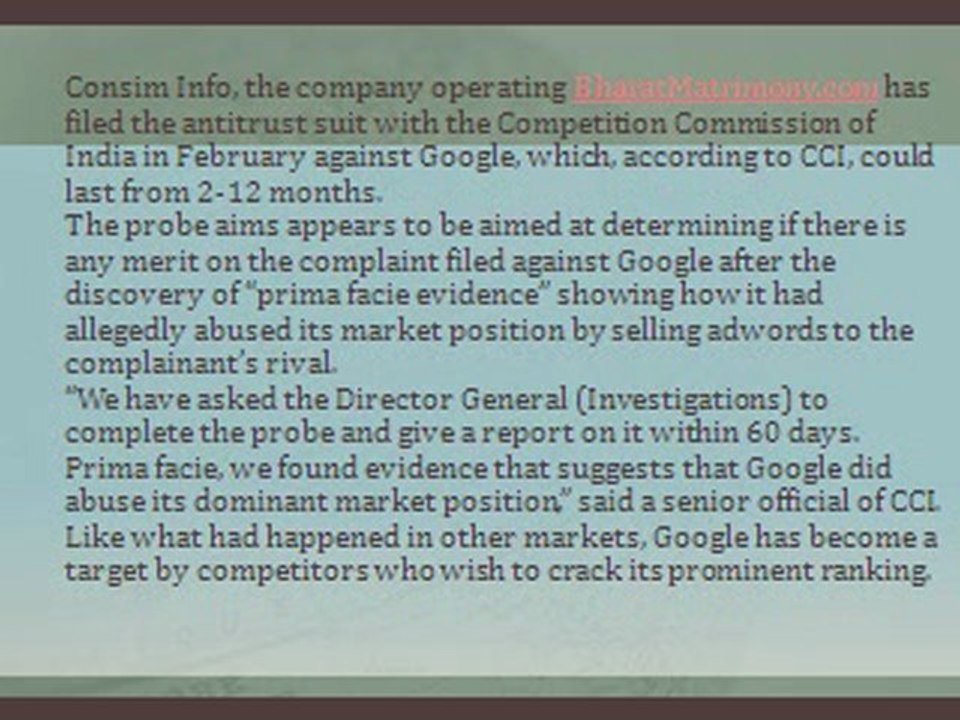 Google Faces Antitrust Suit in India