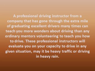 Driving Lessons with the Experts