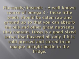 Vegetarian Omega 3 Sources