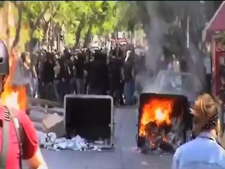 Disturbios en Grecia en el  Primero de mayo