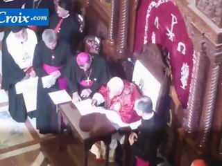 Signature de l'exhortation apostolique