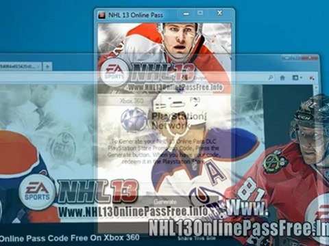 NHL 13 Online Pass Code Free - Xbox 360 PS3