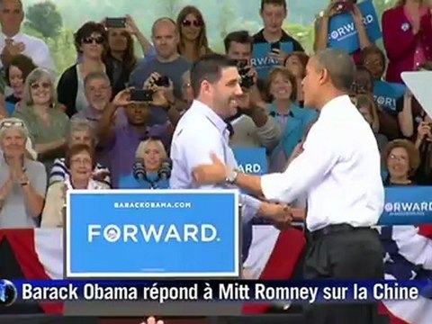 Etats-Unis: Barack Obama attaque Mitt Romney sur la Chine