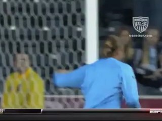Abby Wambach Hits Guy Carrying Hot Dog