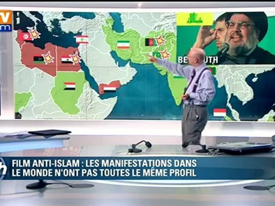 Les foyers de manifestations anti-americaines