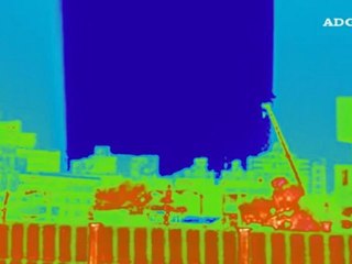 colonnes de lumière apparaissent au Japon