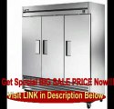 BEST BUY True TS-72F, All Stainless, 3 Door, 72 cu ft Reach-In Freezer