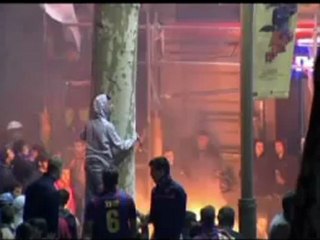 Incidentes en Barcelona tras ganar la Liga