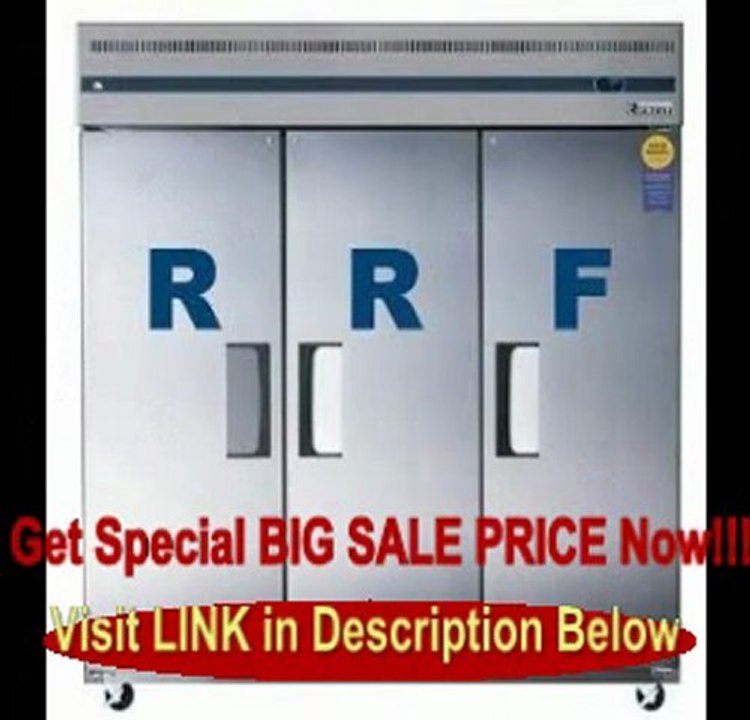 BEST BUY Everest Esrf3 68.0 Cu. Ft. Capacity Dual Solid Door Upright Reach-in Refrigerator &  & Freezer Combo - Stainless Steel