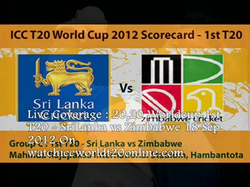 The Live 1st T20 Worldcup Match- SriLanka vs Zimbabwe Tue Sep 18