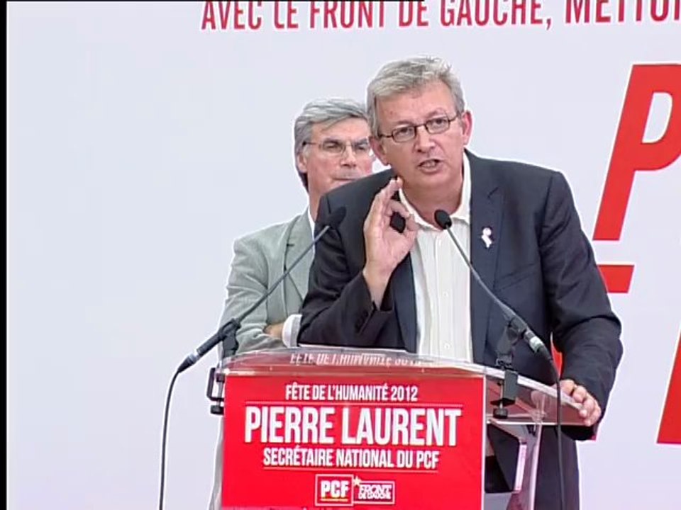 Fête de l'Humanité 2012 - Reception des personnalités - Discours de Pierre Laurent