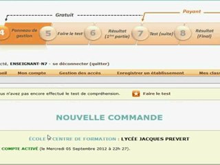 Commander des accès au test des 7 profils d'apprentissage