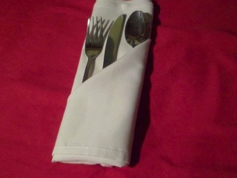 Folding Napkins For Silverware - Silver Pouch