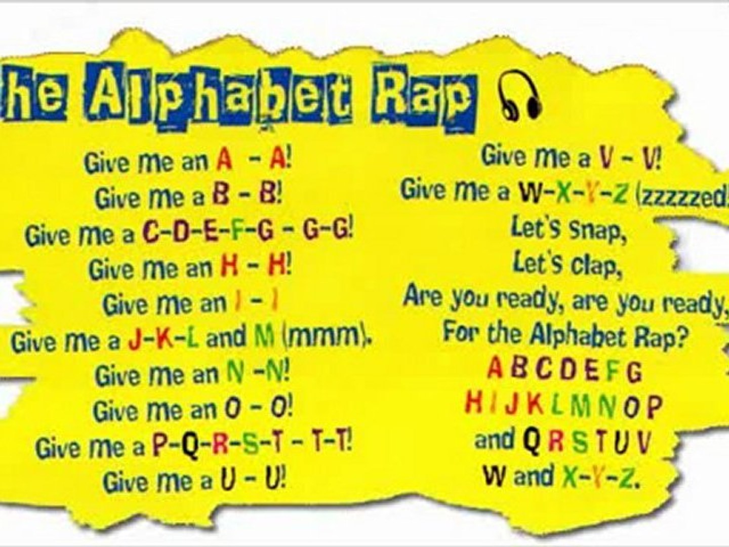 The Alphabet Rap - Vidéo Dailymotion