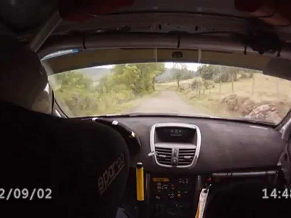 caméra embarquée es 9 JP MONNIN Franck GILLIOT Rallye terre de Lozère 2012 207 R3T