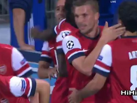 هدف الأرسنال الثاني على مونبلييه - جيرفينيو