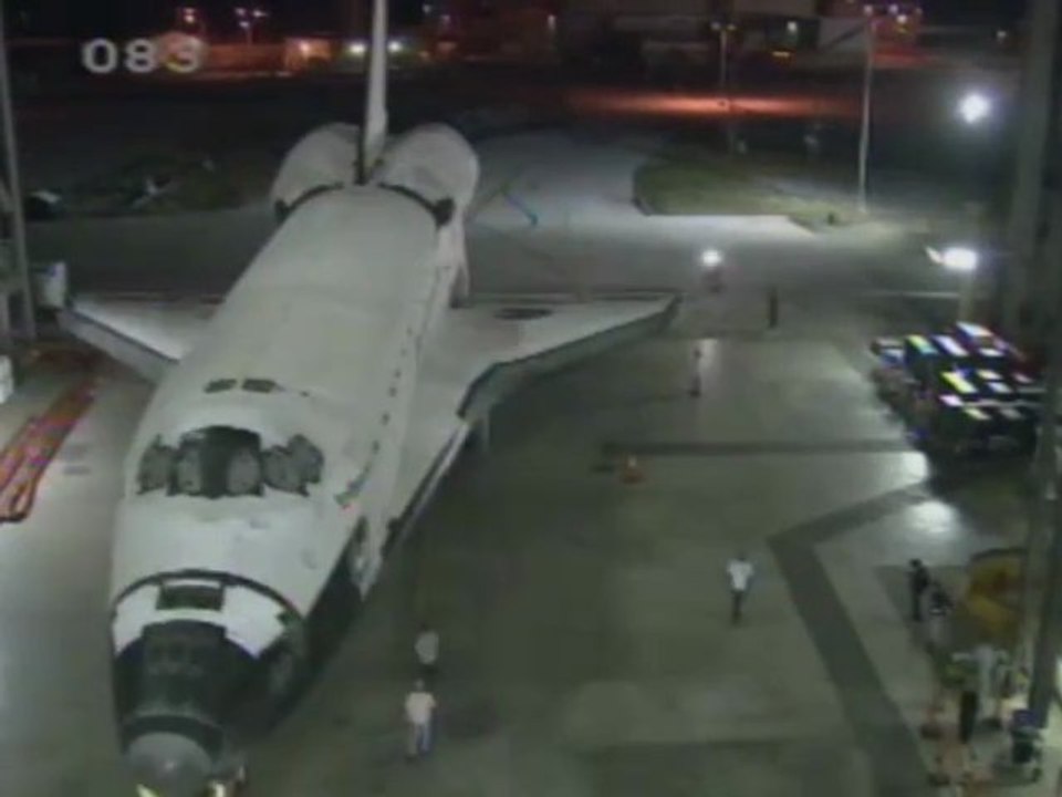 Endeavour Towed to SCA Aircraft At Shuttle Landing Facility (Timelapse)