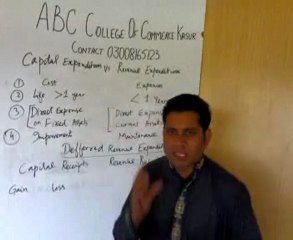Capital and Revenue expenditures by  Syed Khalid Masood ABC KASUR
