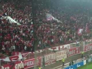 Η παρουσία των φιλάθλων του Ολυμπιακού κόντρα στη Σάλκε