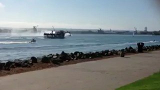 Seeing a military boat at Seaport Village