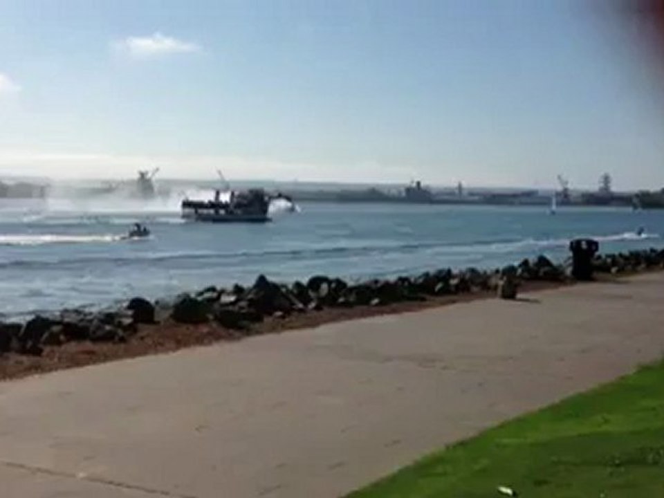 Seeing a military boat at Seaport Village
