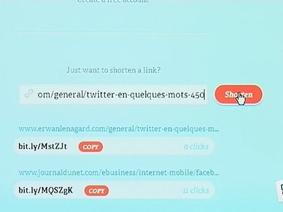 Raccourcir un lien sur Twitter