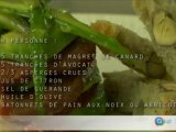 Recette de cuisine de David Fricaud : Millefeuille de canard et d'asperges - Quejadore.com