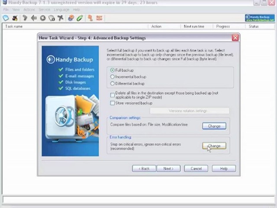Automatic backup: easy way to safe your data