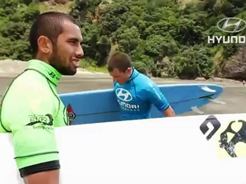 2012 Hyundai National Surfing Championships @ Piha, NZ - Longboard highlights