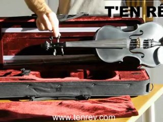 violon noir rigozetti haut de gamme acoutique  et électrique