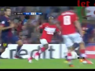 Oportunidad clara de Messi y gol a la contra del Spartak de Moscú (1-2)