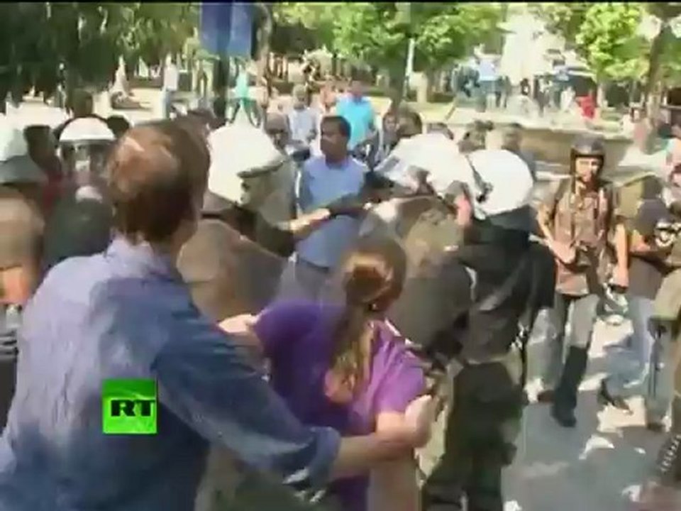 Greek austerity clashes: Riot Dog joins Athens protests