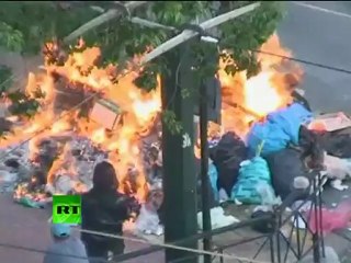 Скачать видео: Greek Battlefield: Video of Athens clashes with police