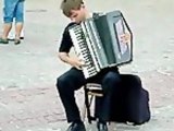 Street Artist Playing The Sh*t Out Of His Accordion