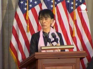 Aung San Suu Kyi meets Barack Obama