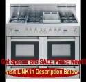 SPECIAL DISCOUNT 48 Self Cleaning Double Oven Dual Fuel Range 5 Sealed Gas Burners Electronic Ignition Rolled Stainless Steel Griddle: Stainless