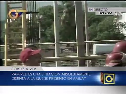 Ministro Ramírez aseguró que en El Palito la situación fue absolutamente distinta a Amuay