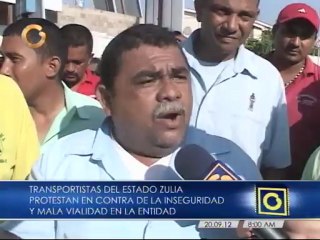 Transportistas en Zulia protestaron frente a la División de Infantería