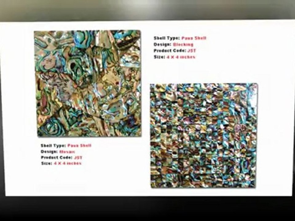 Handmade Shell Tiles | Shell Panels for walling decorations