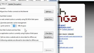 Manually Adjust Firefox Cache