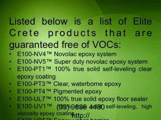 Elite Crete Floor Coatings: 100% VOC free [Video]