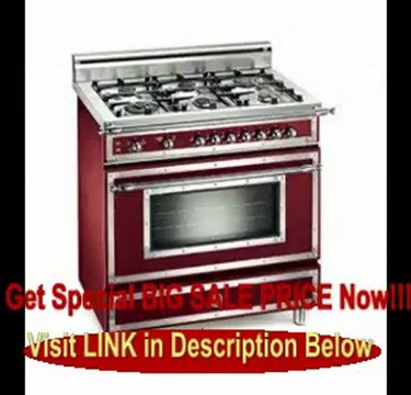 SPECIAL DISCOUNT H36 6 GGV VI Heritage Series 36 Traditional-Style Freestanding Natural Gas Range 6 Sealed Burners 3.6 cu. ft. European Convection Oven Manual Clean and Storage Drawer:
