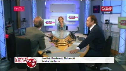 Bertrand Delanoë :  "En tout état de cause, il ne peut pas y avoir de limite à la liberté d’expression. (…) Ces dessins ne tombent pas très bien, mais moi, je ne condamnerai jamais un journal ou un artiste (…) "