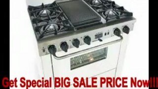 BEST PRICE 36 Pro-Style Dual-Fuel LP Gas Range with 4 Sealed Ultra High-Low Burners 3.69 cu. ft. Convection Oven Self-Cleaning and Double Sided Grill/Griddle
