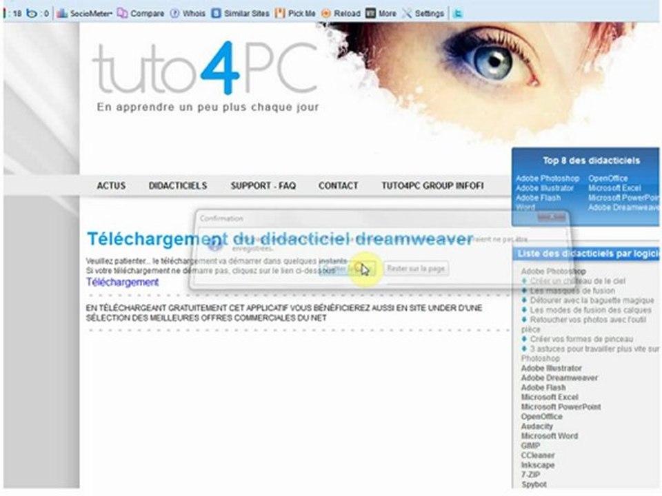 "Webmaster paris" "www.Webdesign-x.fr" tuto dreamwaver pour les webmaster