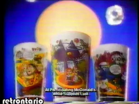 McDonalds Wonderland Cups 1987