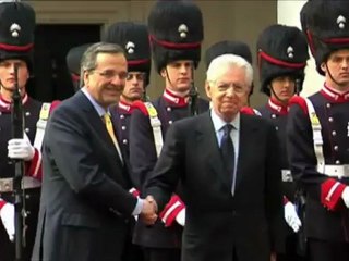 Premiê italiano recebe chefe de governo grego