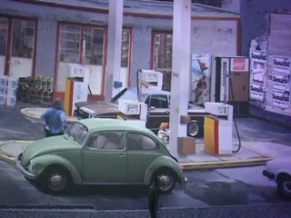 Panorma picture opens at former site of Checkpoint Charlie