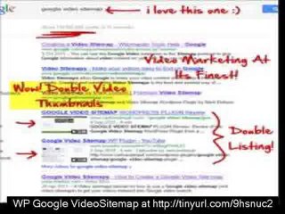 Word Press Plugin Google Video Site map